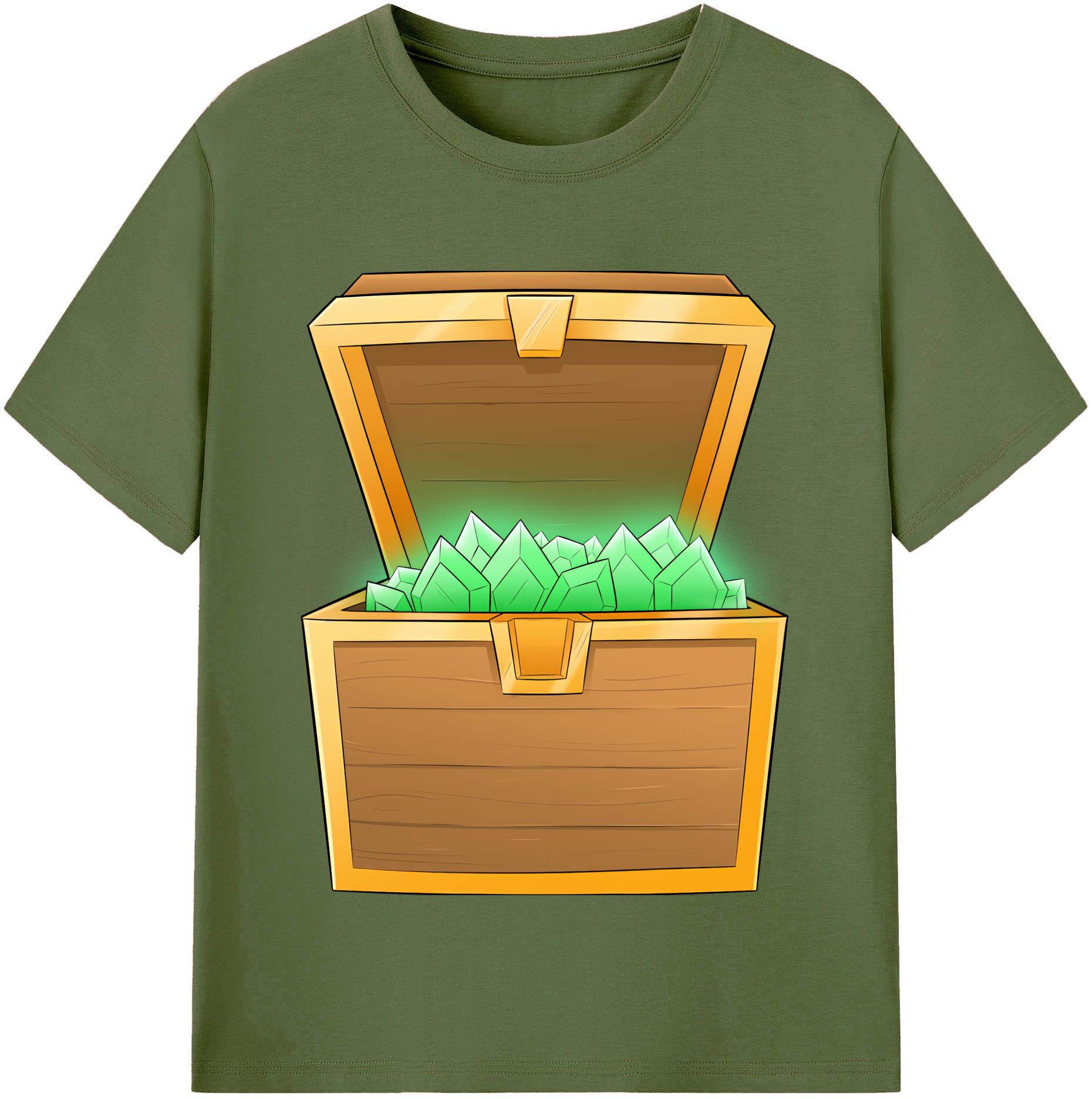 （画像用） マインクラフト ブロックの世界 Minecraft MC Block world 綿100％半袖Tシャツ（フロントプリント）